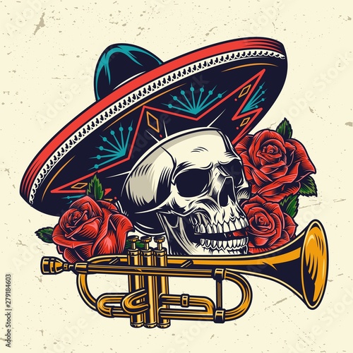 Dia De Los Muertos colorful concept