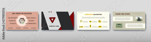 Poster infographics information business modern design set proposal advert