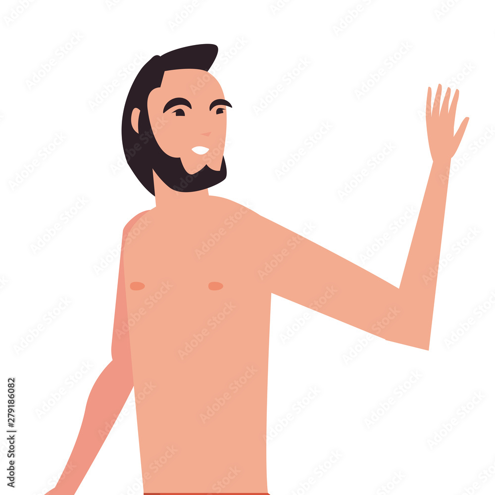 Fototapeta premium summer time people icon vector ilustration