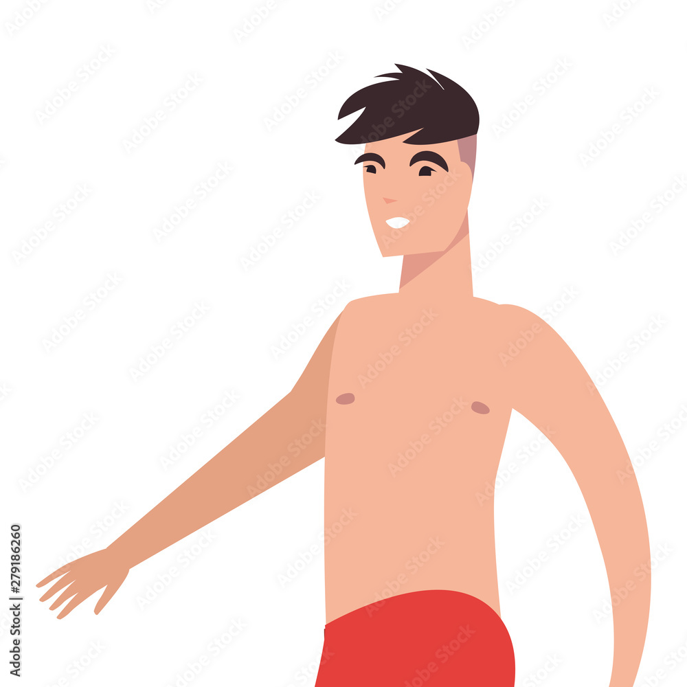 Fototapeta premium summer time people icon vector ilustration