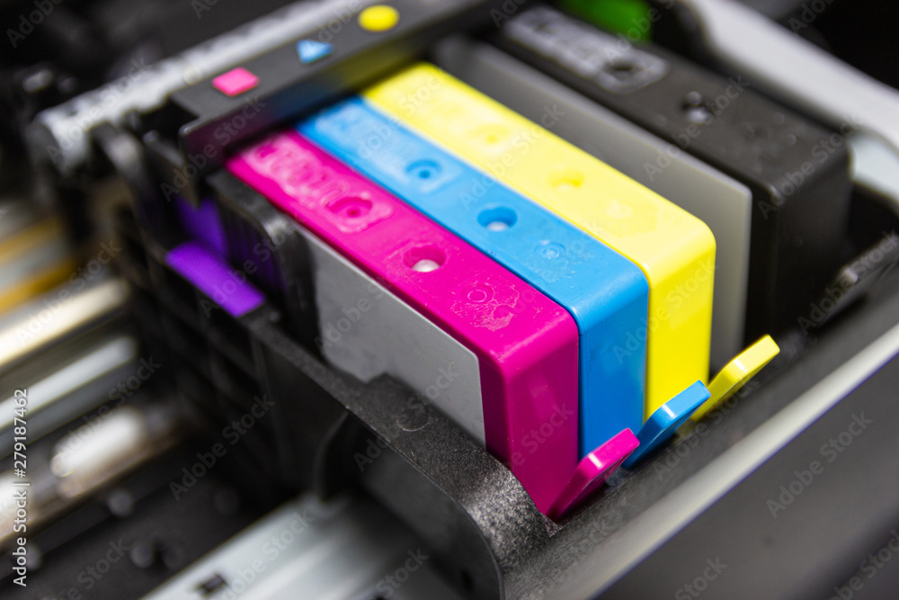 An ink cartridge or inkjet cartridge is a component of an inkjet printer that contains the ink four color An ink cartridge or inkjet cartridge is a component of an inkjet printer that contains the ink four color