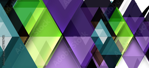 Colorful repeating triangles modern geometric in contemporary style on white background. Abstract geometric shape. Modern stylish texture