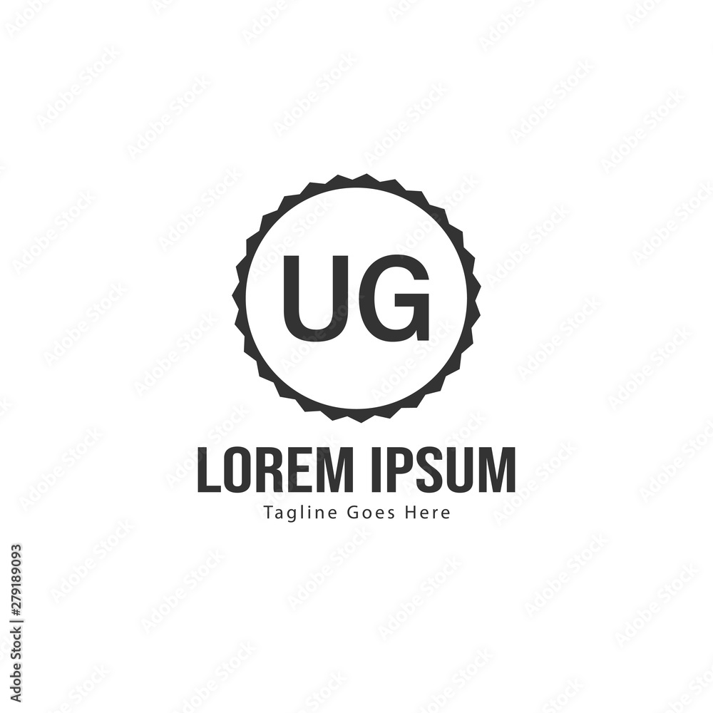 UG Letter Logo Design. Creative Modern UG Letters Icon Illustration