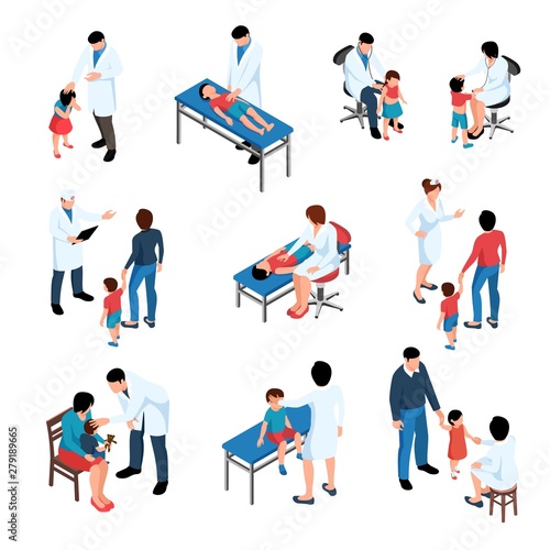 Children At Pediatricians Set