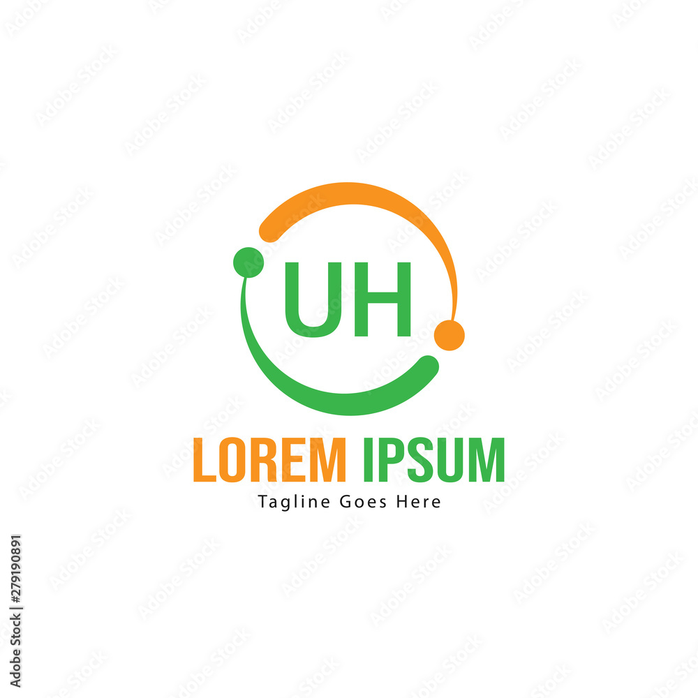 UH Letter Logo Design. Creative Modern UH Letters Icon Illustration UH Letter Logo Design. Creative Modern UH Letters Icon Illustration