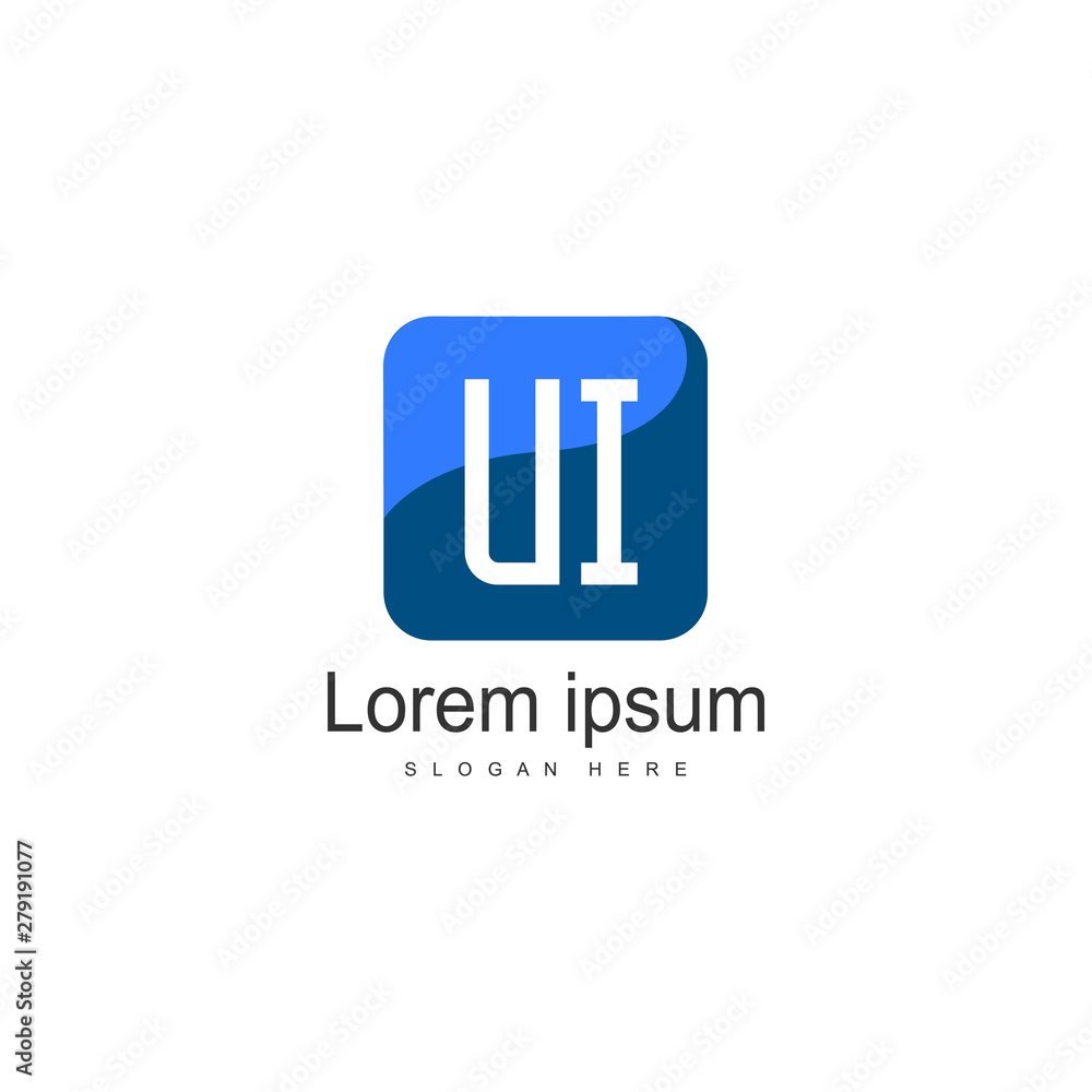 UI Letter Logo Design. Creative Modern UI Letters Icon Illustration UI Letter Logo Design. Creative Modern UI Letters Icon Illustration