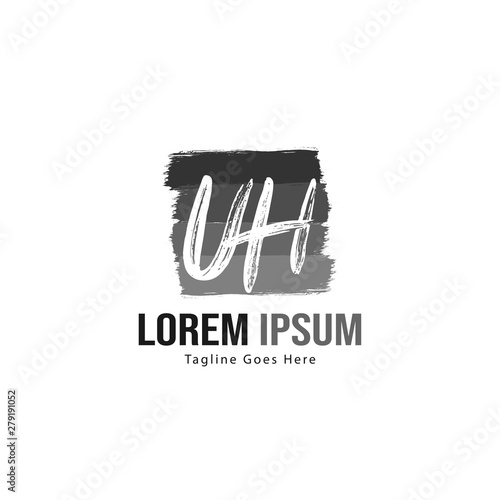 UH Letter Logo Design. Creative Modern UH Letters Icon Illustration