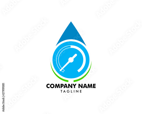 Manometer icon vector pressure gauge flat sign symbols logo