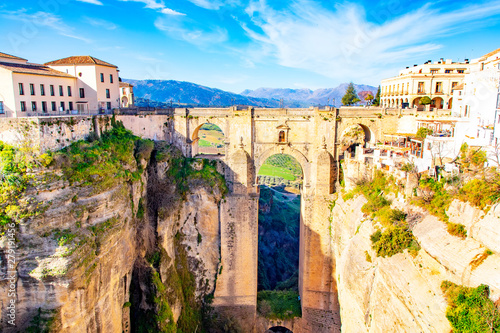 Billede på lærred Ronda Spain Punte Nuevo bridge