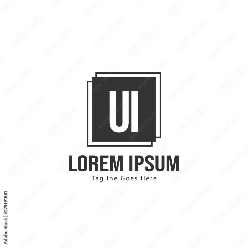UI Letter Logo Design. Creative Modern UI Letters Icon Illustration UI Letter Logo Design. Creative Modern UI Letters Icon Illustration