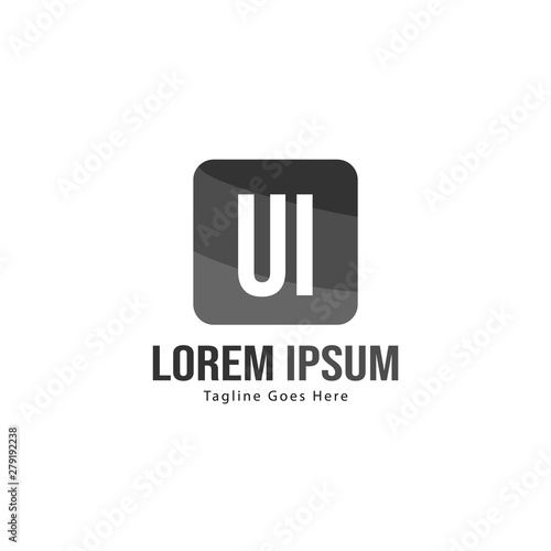 UI Letter Logo Design. Creative Modern UI Letters Icon Illustration