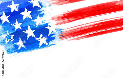 Grunge USA American Flag as a layered vector file