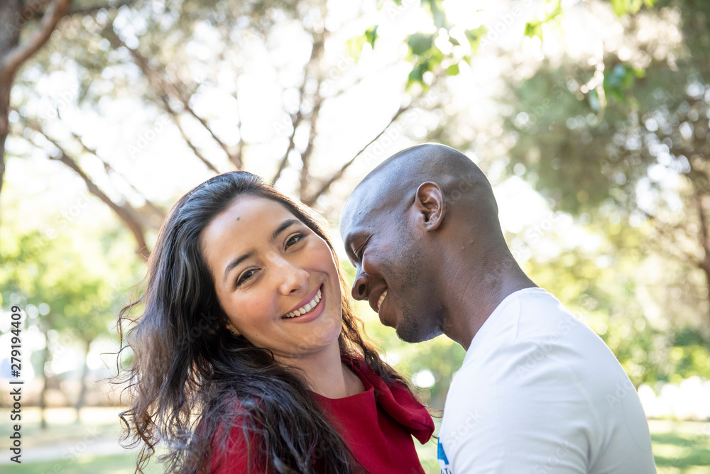 Fototapeta premium Hispanic and Black interracial couple