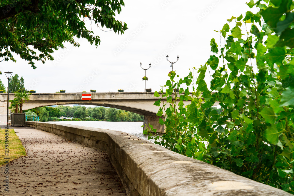 bridge over river Moselle. Pont a Mousson, France