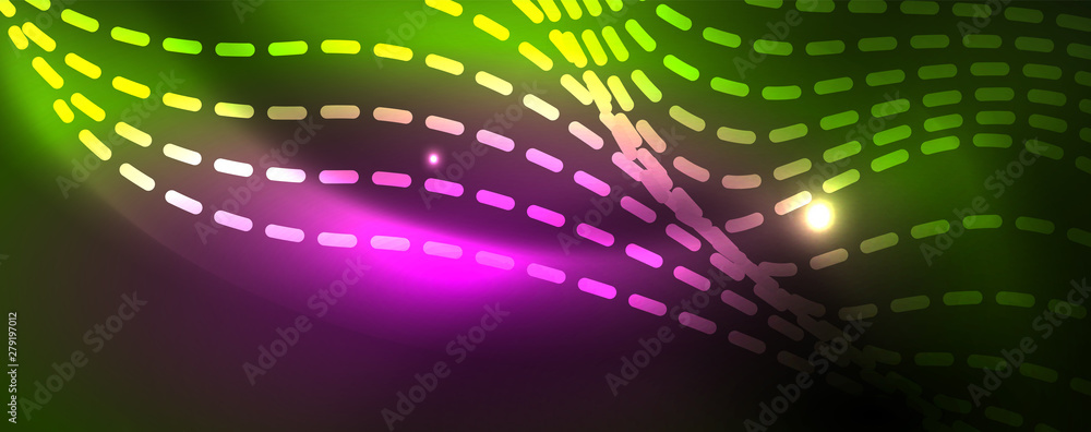 Shiny neon vector wave line abstract background, motion concept Shiny neon vector wave line abstract background, motion concept