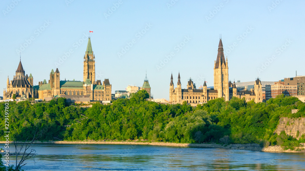 parliament hill in Canada Ottawa city view landscape on the river parliament hill in Canada Ottawa city view landscape on the river