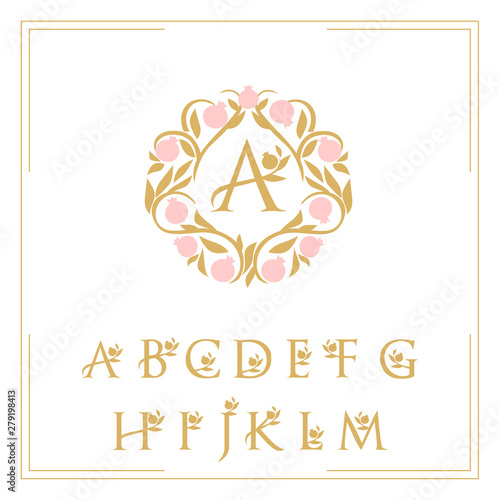 logo template the letters are framed with a pattern