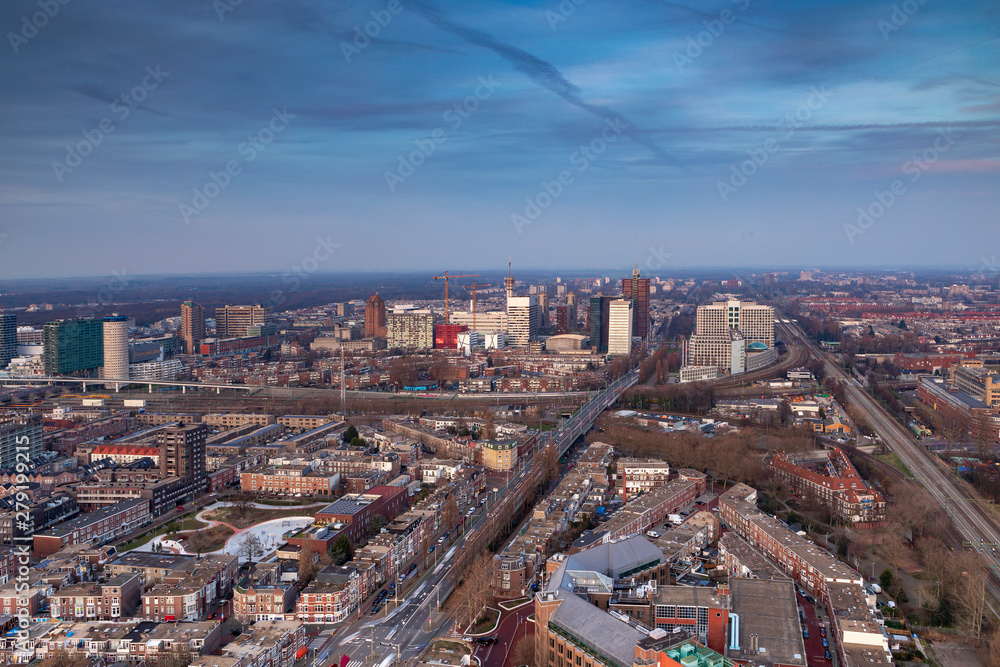 Fototapeta premium aerial view on the Beatrixkwartier area in The Hague