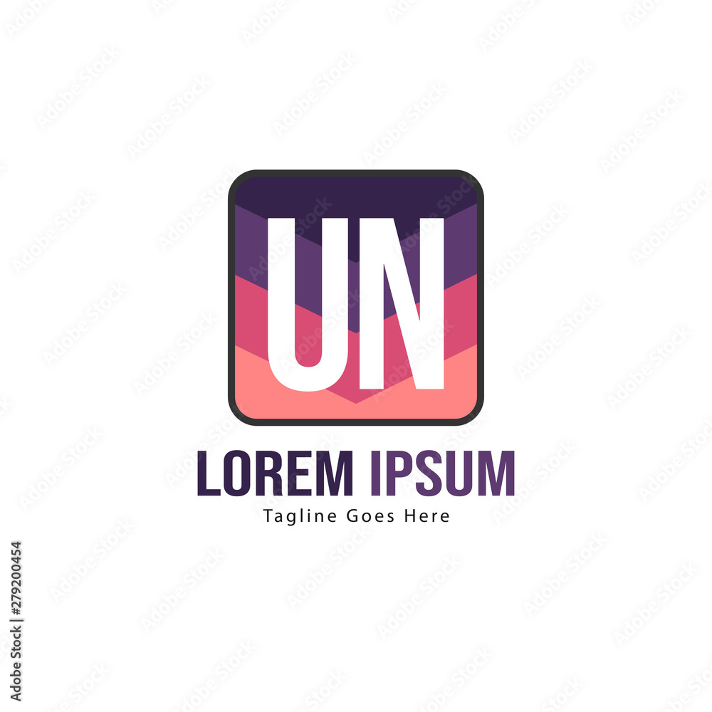 UN Letter Logo Design. Creative Modern UN Letters Icon Illustration UN Letter Logo Design. Creative Modern UN Letters Icon Illustration