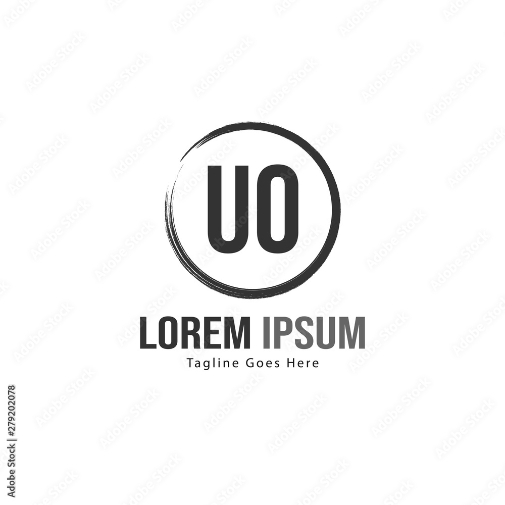 UO Letter Logo Design. Creative Modern UO Letters Icon Illustration