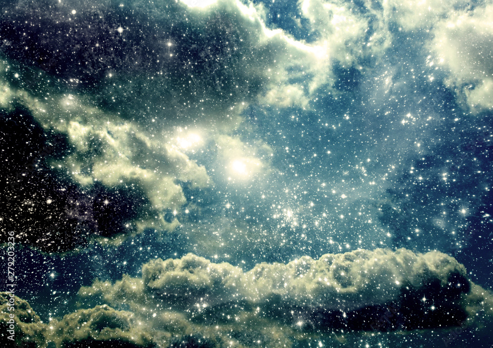 galaxy in a free space. 3D rendering