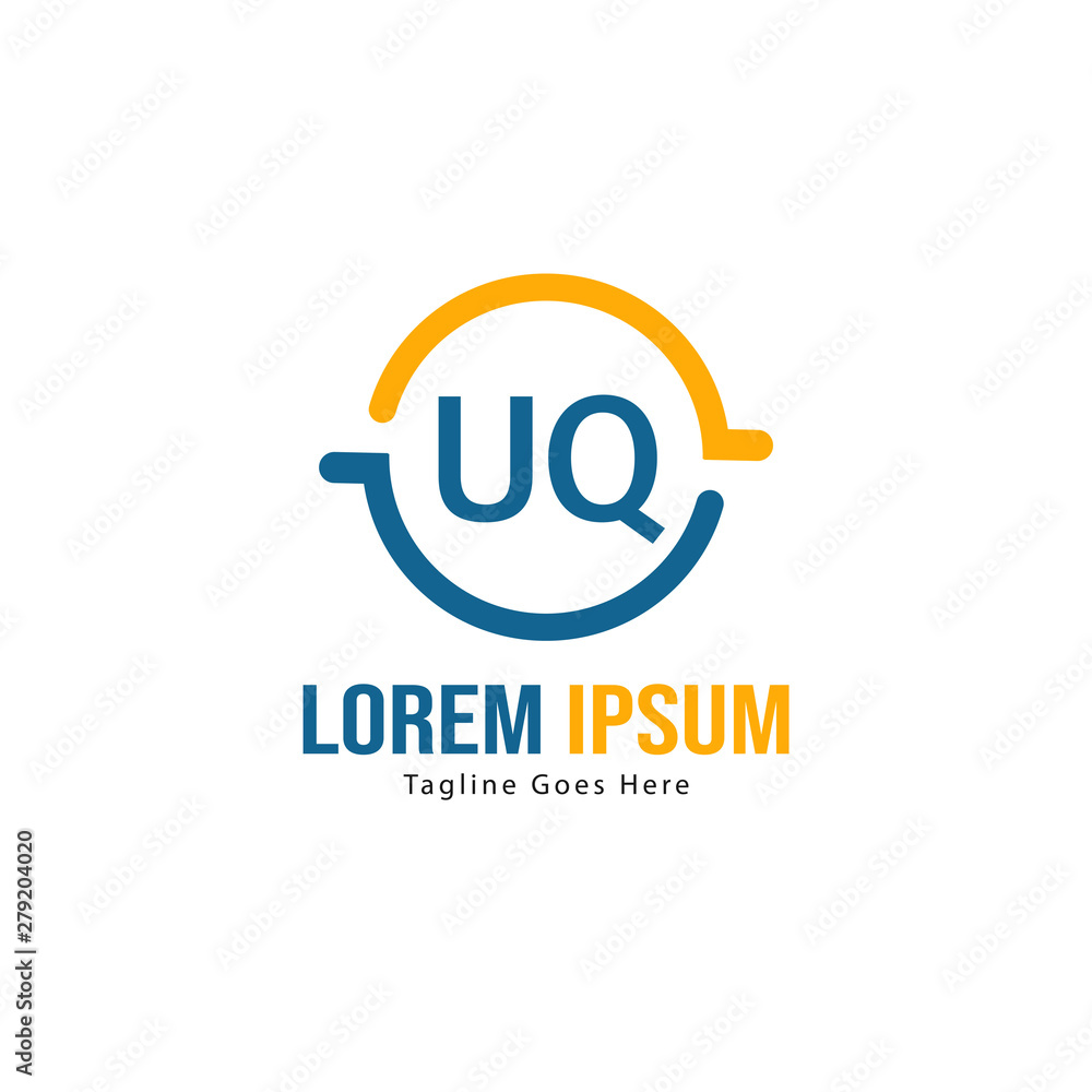 UQ Letter Logo Design. Creative Modern UQ Letters Icon Illustration UQ Letter Logo Design. Creative Modern UQ Letters Icon Illustration