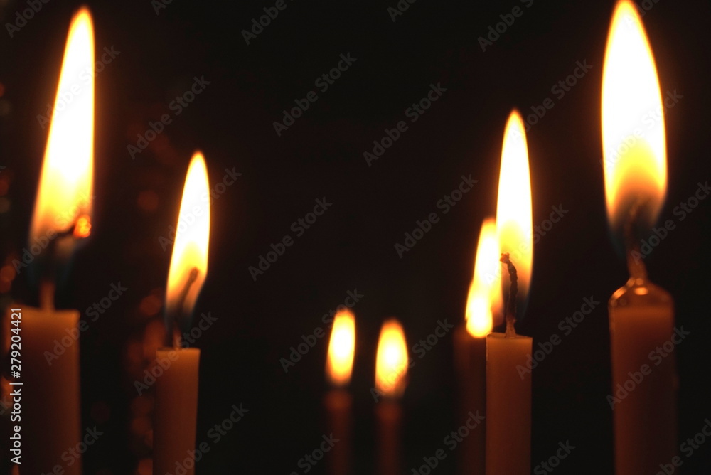 Candles burning in the dark Candles burning in the dark