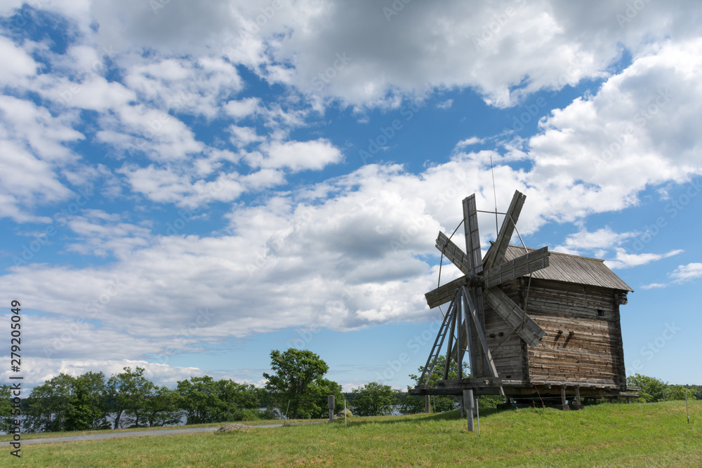 wooden windmill on Kizhi island wooden windmill on Kizhi island