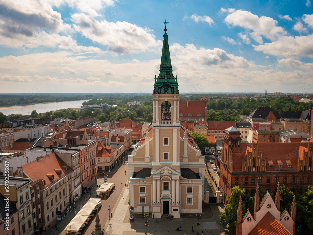 View of the Church of the Holy Spirit in Torun, Poland.