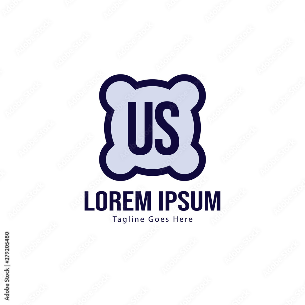 US Letter Logo Design. Creative Modern US Letters Icon Illustration US Letter Logo Design. Creative Modern US Letters Icon Illustration