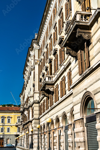 Historic buildings in the city centre of Trieste, Italy