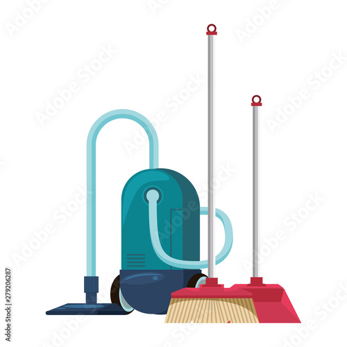Set of cleaning equipment and products