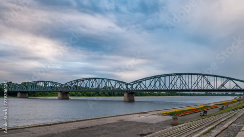 Bridge on Vistula River in Torun. Kuyavian-Pomeranian, Poland.