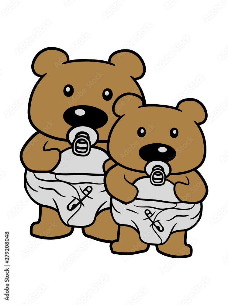 2 bär baby brüder freunde team paar teddy schnuller windel stehender süßer kleiner bärchen kuscheltier grizzly spielzeug kind niedlich clipart comic cartoon design 2 bär baby brüder freunde team paar teddy schnuller windel stehender süßer kleiner bärchen kuscheltier grizzly spielzeug kind niedlich clipart comic cartoon design
