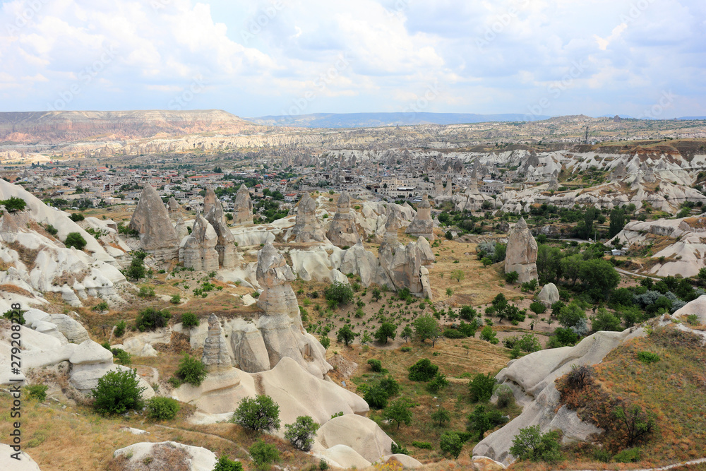 Panoramic view of Göreme. Cappadocia, Central Anatolia, Turkey.