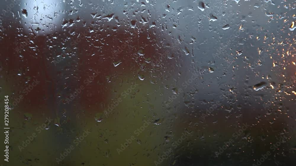 Raindrops knock on the window glass. Raindrops knock on the window glass.