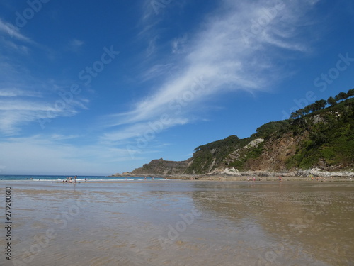 Sea and blue sky background