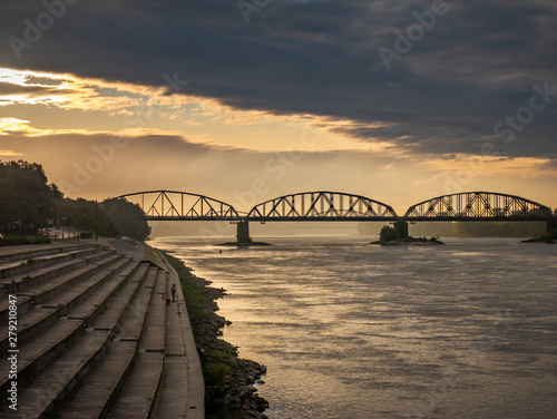 Bridge on Vistula River in Torun. Kuyavian-Pomeranian, Poland.