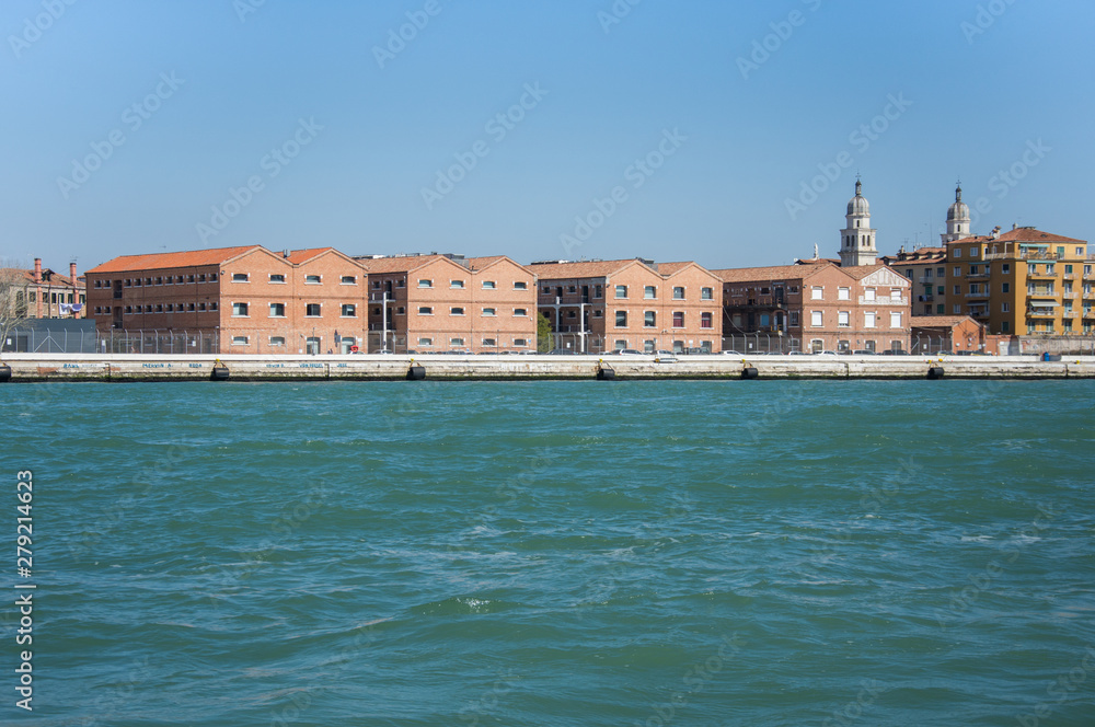 Venice, Italy: Venice overview, panoramic view from the boat, 2019 Venice, Italy: Venice overview, panoramic view from the boat, 2019