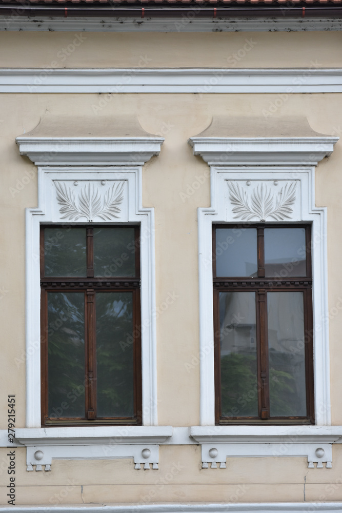 old window, old architecture in Bistrita, ROMANIA,2019