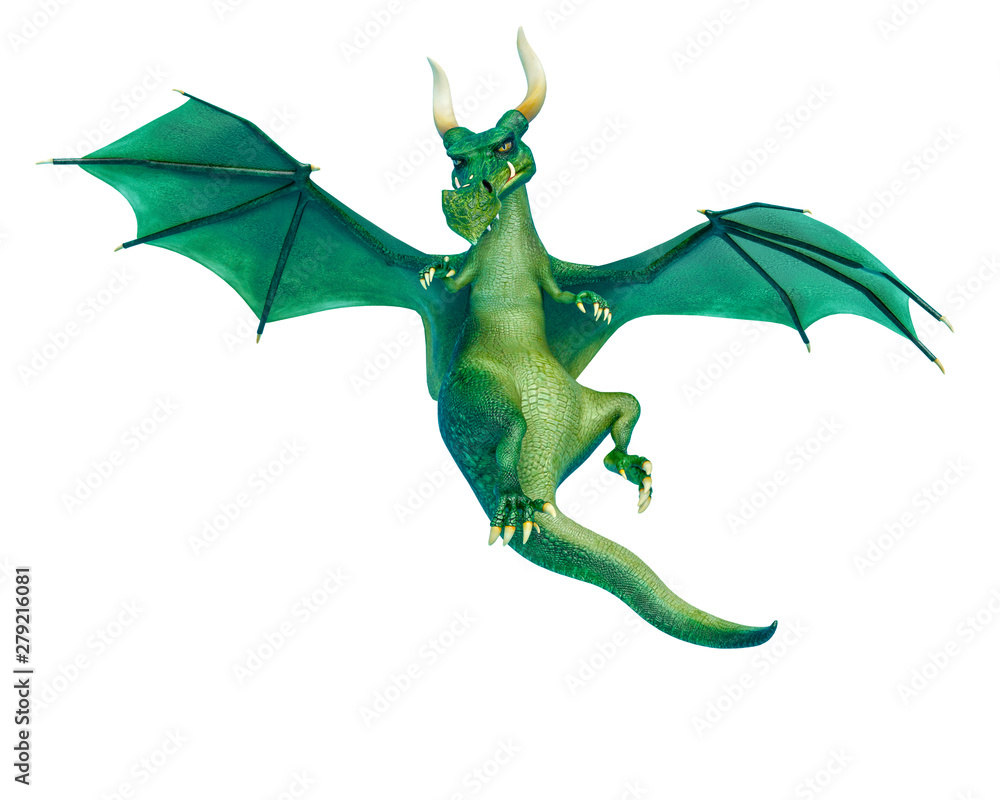 Obraz premium dragon cartoon hanting