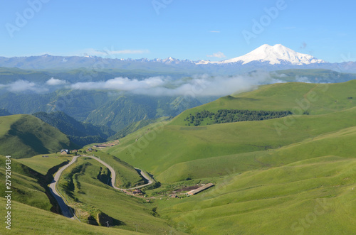 mountain road to Elbrus