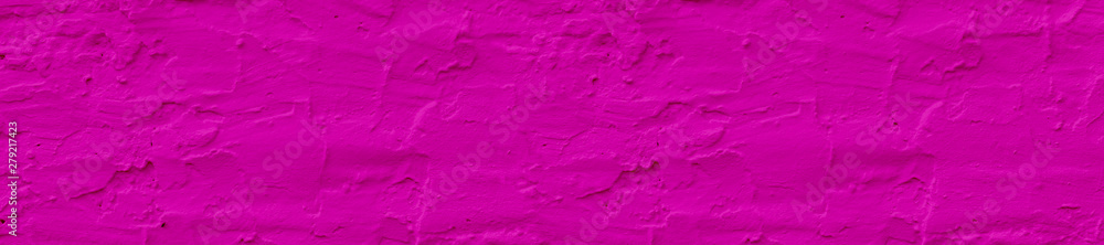 Panorama rough crimson color textured wall background.