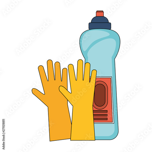 Set of cleaning equipment and products