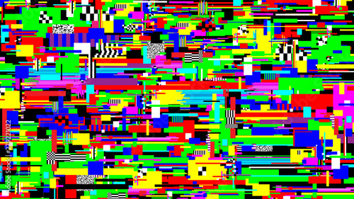 Glitch effect background. Pixel noise error design. Damaged screen. Vector wallpaper.