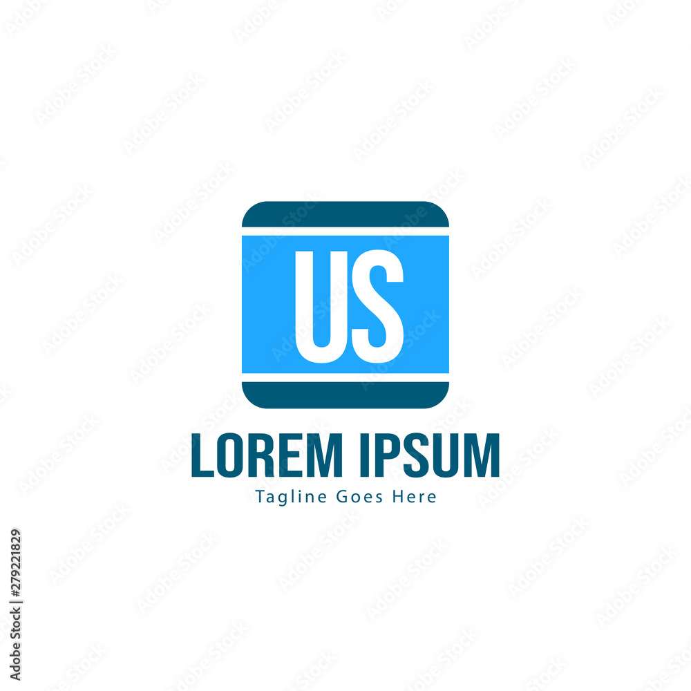 US Letter Logo Design. Creative Modern US Letters Icon Illustration US Letter Logo Design. Creative Modern US Letters Icon Illustration