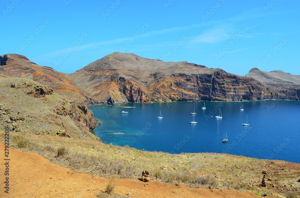 the picturesque rocky coast of Madeira