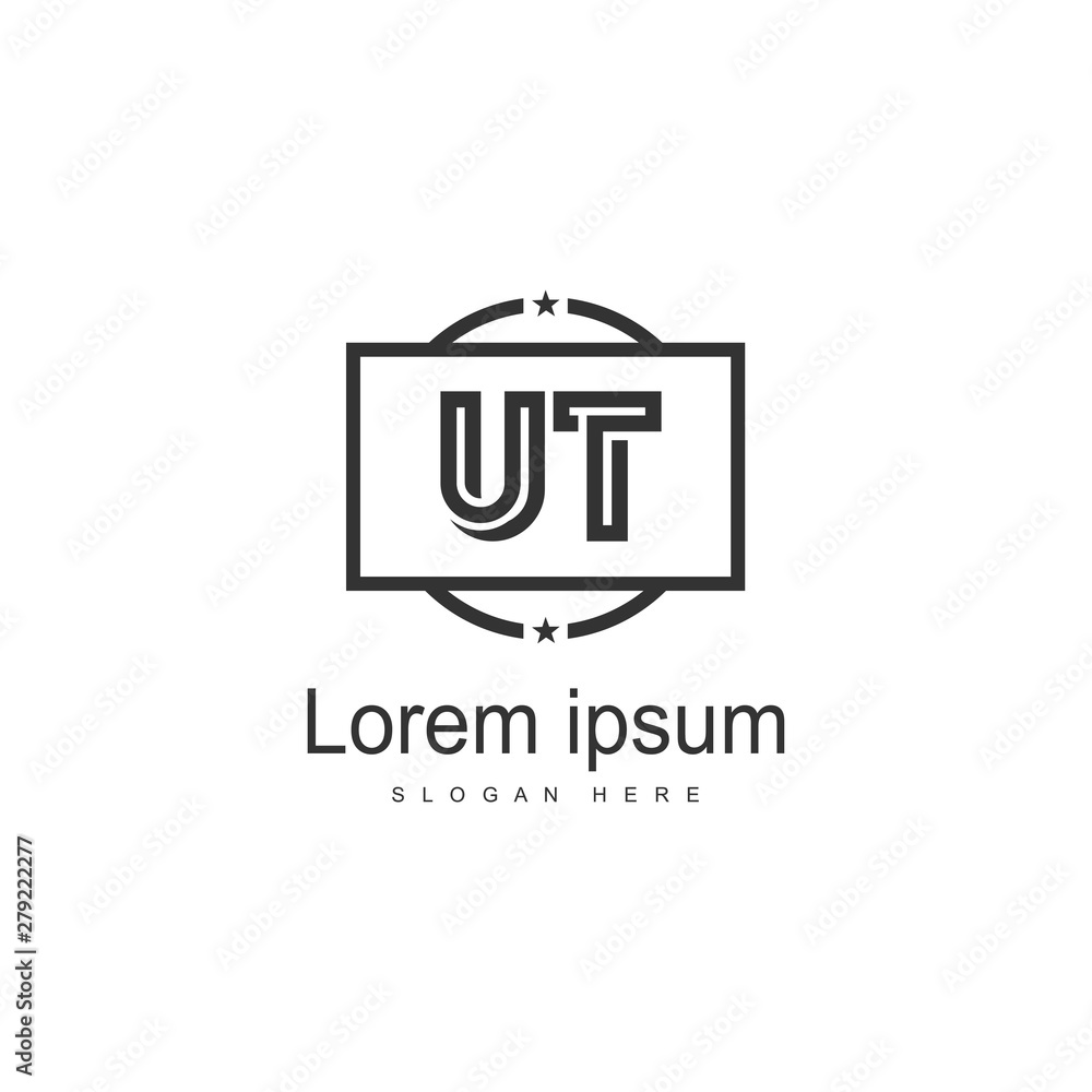 UT Letter Logo Design. Creative Modern UT Letters Icon Illustration