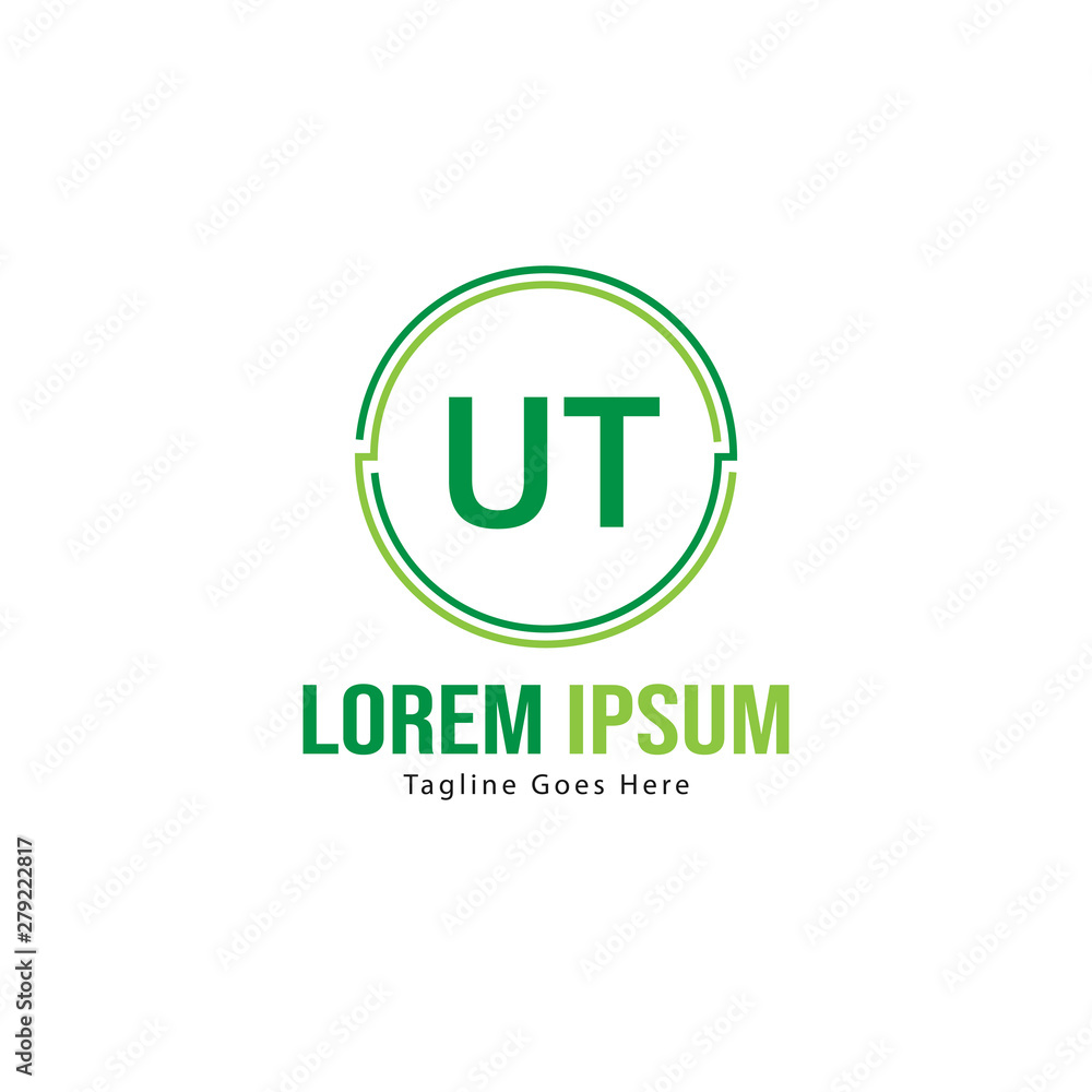 UT Letter Logo Design. Creative Modern UT Letters Icon Illustration UT Letter Logo Design. Creative Modern UT Letters Icon Illustration