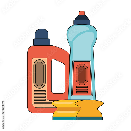 Set of cleaning equipment and products
